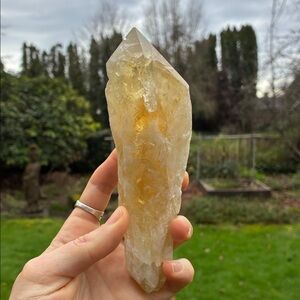 Large Raw Citrine Crystal Point